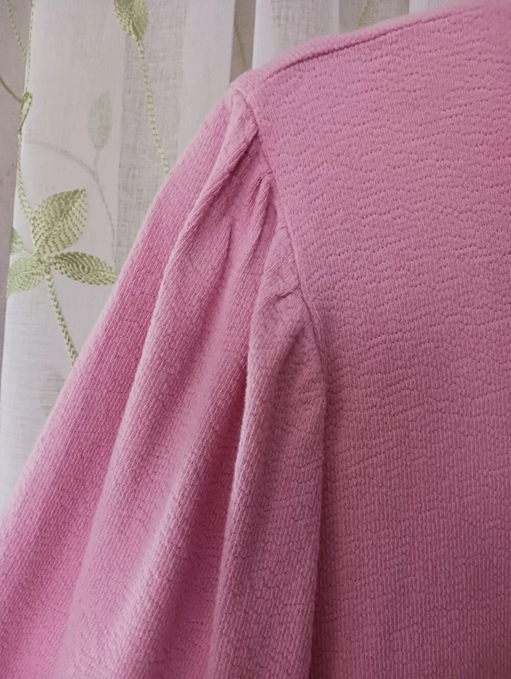 L J. Crew Three-quarter smocked-sleeve top